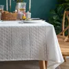 FSISLOVER Biała koronkowa tkanina dekoracja ślubna tkanina bawełniana pokrywa lniana do stołowego mantel Mesa Nape de table