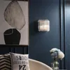 Lampy ścienne Post Nowoczesne E14 kryształowy szklany bar salonu sypialnia luksusowe światła kinkietowe el korytarz amerykańskie