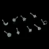 100pc Flexibel Bioplastisk läpp Labret Ögonbryn Nose Studs Ring Orelha Brosk Conch Piercing Body Smycken