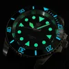 SteelDive SD1955 Luksusowy Water Ghost Diver Watch Mężczyźni Czarny Dial Nie Data Szafir Szkło Luminous NH35 Automatyczne mechaniczne