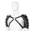 Uomini Sesso Gilet di pelle nera Flirtare Bondage Sexy PU Finimenti di pelle Gay Uomo Intimo Top Abbigliamento sessuale Cosplay Warframe Y04069706990