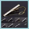 Tie Clips Cufflinks Clasps Tacks Jewelry Mens Metal Necktie Bar Crystal Formal Dress Shirt Wedding Ceremony Gold Clip Drop Delivery 2021