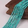 2mm 3mm Natural Green Turquoise Round Faceted Fine Gemstone Loose Beads Accessories for Necklace Bracelet DIY Jewelry Making