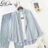 HSA Chic Blouse and Shirt for Women Long Sleeve Candy Color Solid Casual Shirts OL Formal Oversized White Tops Blusa Mujer 210417