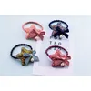 Boutique 20pcs Fashion Cute Glitter Star Girls Elastic Hair Bands Kawaii Solid Bow Sta Rope Gum Rubber Band Headwre Accessories