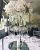 Bröllopsdekoration Klar akrylblomma står för äktenskapsborddekoration Centerpiece-kolumner Floral Stand