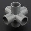 Équipements d'arrosage 12pcs / lot 25mm PVC joints 6ways stéréo système d'irrigation de jardin aquarium réservoir tube adaptateur connecteurs de tuyau d'eau bricolage elle