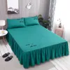 WOSTAR Nordic solid bed sheet cover bedspread summer soft comfort bedding set luxury home textiles single double queen king size 210626
