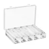 100 pièces 30mm Rectangle pièces de monnaie Capsules boîte de rangement organisateur Transparent support organisé avec couvercle pour pièces de collection fournitures