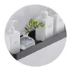 Étagère à serviettes en aluminium noir Support de rangement de salle de bain Support de plateau mural Vanity Douche Caddy Rack Organisateur d'épices 30/40 / 50cm 210705