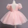 Princess Wedding Party Dress for Girls Tutu Evening Formal Kids es For Ruffle Christmas Ball Gown Baby Clothes 220309