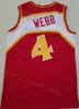 Maglie da basket vintage da uomo Spud Webb 4 Dikembe Mutombo 55 Patrick Ewing 33 Ray Allen 34 Iverson 3 Camicie sportive Indossa cucite Nero Bianco Rosso Blu Verde Viola