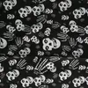 New Design Fashion Hip Hop 100% Cotton Skull Bandana Square Scarf Black Paisley Bicycle Headband For Women/Men/Boys/Girls