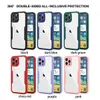 Полные чехлы для телефона для iPhone 11 12 13 Pro Max Mini XS XR X 7 8PLUS SE2020 Soft Front Protecter Shock -Resept A02 A21S A03S A22 A52 A72 A12 Case