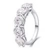 Nuovo modello e design S925 Moissanite Row Ring 40 punti / grano 2 carati Grado di lusso da donna 4C Colore D Purezza FL IF Taglio 4C Fidanzamento standard Festa di nozze