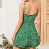 Men's T Shirts Men's T-Shirts Women Summer Dress 2022 Polka Dot Print Mini Sexy V-neck Sleeveless Backless Dresses Casual Party Beach