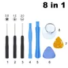 8 in 1 Opening Gereedschap Kit PRY-tool voor mobiele telefoon Reparatie Apple iPhone4 4G 4S 5G 5S 6G 6PLUS 6S 6S PLUS 300SET / LOT