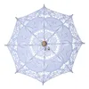 Nouveau Soleil Coton Broderie De Mariée Blanc Ivoire Battenburg Dentelle Parasol Parapluie Parapluie Décoratif pour le mariage