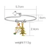 10 Pcs / Lot Fashion Accessories Mix Style Custom Tree Socks Snowflake Charm Bracelets Bangles Christmas Alloy Holiday Beads Bracelet For Xmas Gift