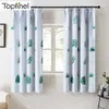 Topfinel Printed Leaves Blackout Curtain For Living Room Bedroom Kitchen Kid Room Polyester Plant Window Treatment Drapes Decor 210712