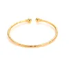 8 åtta datorer armband hela kan öppna mode Dubai Fine Bangle Solid Yellow Gold Jewelry Women Africa Arab Artiklar Assemble283h