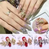 Nail Art Decorations 3D Luksusowy Złoty Niedźwiedź Stop Cyrkon Kryształy Biżuteria Rhinestone Nails Akcesoria Charms