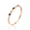 Moda acciaio inossidabile 316 oro rosa zirconi primavera braccialetti nichel gioielli gratuiti per regalo femminile Q0717