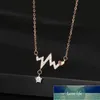 Fashion Electrocardiogram Chain Necklaces For Women Heartbeat Pendant Necklaces Stainless Steel Jewelry Female Lover Gift Factory price expert design Quality