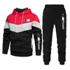 Herrspår 2022 Fashion Cotton Track Sportswear Suit Mens Tracksuit Autumn and Winter Trousers Hoodie Pullover Två jogging kostymer 3xl