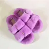 New Arrival Girl Luxury Fluffy Fur Slippers Ladies lndoor Warm Furry Fur Flip Flops Women Amazing Plush Fur Slides Wholesale Hot H1115