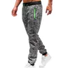 Calças masculinas 2021 outono sweatpants cordão cintura folgada com fecho de zíper esporte cor sólida pantalon casual homme