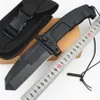 Promotion Strong Survival Tactical folding knife 440C Titanium Coated Tanto Point 6061-T6 Handle With Nylon Sheath and Retail Box Package