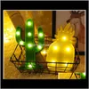 Украшения милые дети настольные лампы рождественские светодиоды фонари фламинго сердце сосновая форма дома ночной светло-украшения комнаты лампы моделирование Rx rw3il