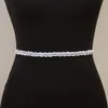 Silver Belts Wedding Sashes de casamento Stromestone Belt Belted Sash Belt Belt Crystal Trim Applique Bridal for Women Belts