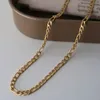 Chokers Basic Punk Gold Plated Titanium Steel Choker Ожерелье для мужчин Женщины CURB CUBAN Link Цепочка Chockers Винтажные Сплошные Металлические Украшения