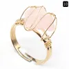Мода Crystal Coney Ring Handmade Gold Wire Wrap Druzy Богемные ювелирные изделия Подарочные кольца для женщин День рождения Партия Кольца Регулируемые