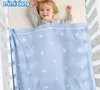 100x80cm Ins Simple Baby Infant Kosz Koszulkowy Koc Lato Klimatyzacja Maluch Pościel Kołdra Noworodka Super Subs Super Soaddles Wrap Koce Stars Drukuj