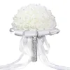 Casamento Buquês Mão Feita Rosa Flower Rhinestone Baleja Baleja Bouquet de Mariage Acessórios De Casamento