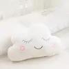 Hermosa nube llena luna estrella gota de lluvia almohada de felpa suave cojín juguete bebé niños niña regalo