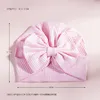 2021 Barn Solid Baby Hat Kids Bow Cap Nyfödda Tjejer Fotografi Props Ribbed Hair Bow Beanies Turban Spädbarn Props