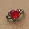 Love Heart Ring Fashion Rose Gold Color Crystal циркон каменные кольца для женщин винтажные цветочные обручальные свадебные подарки