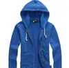 Jaquetas masculinas Polo Pequeno Cavalo Suéter Outerwear Hoodies e Moletons Outono Inverno com Capuz Jaqueta Esportiva Zipper Casual Qualidade Múltipla Cor Tamanho Asiático