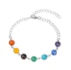 8mm 7 couleurs pierre naturelle lien chaîne bracelets porte-bonheur pour hommes femmes Yoga sport perlé bijoux de mode