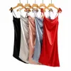 lace up christmas party satin dress women autumn winter asymetrical silver long sexy night club pink 210427