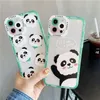 Mobiltelefonväskor för 13 Pro max 12 gullig tecknad knubbig panda all-inclusive tpu