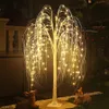 1.5M 2.1M RGB illuminato salice piangente luce natalizia luce fata luce della stringa dell'albero di salice per decorazioni da giardino per feste all'aperto