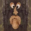 Hugger de visage d'arbre de vieil homme, ornements de caractéristiques faciales d'écorce, décor d'art drôle accessoires de Pâques monstres Sculpture extérieure Q0811