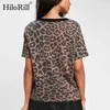 夏の女性Leopard Tシャツoネックファッション女性Tシャート半袖緩いホームレディースティートップスMujer Camisetas S-XL 210508