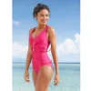 Lifi Solid One Piece Swimsuit Femmes Swimwear Monokini Suite de baignade rétro Vintage de bain Vintage Beachwear Slim Swim Wear M2XL 2106904456