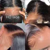 12A RAW INDIAN HD Frontal Wig Brazilian Virgin Swiss Spets stängning Front Bone Straight Human Hair Wigs For Black Women9823459